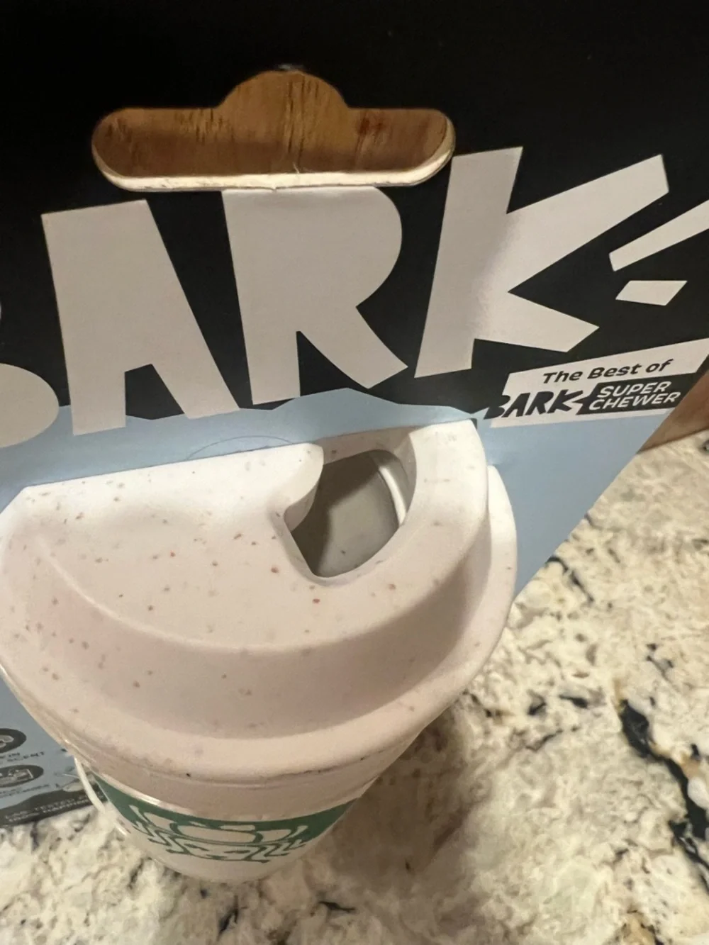Bark Pumpkin Spice Puppuccino Dog Toy - White & Green